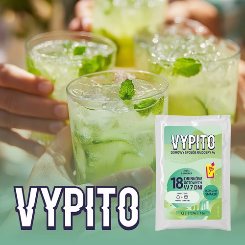 VYPITO 12%, saqueta para 18 cocktails – Hortelã-Lima, 126 g - 6