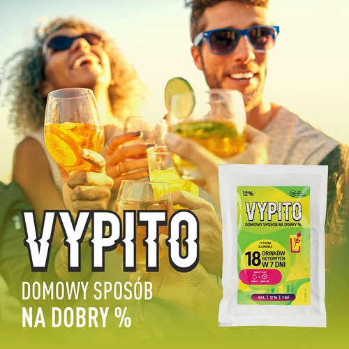 VYPITO 12%, saqueta para 18 cocktails - Limão & lima, 126 g - 6