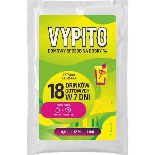 VYPITO 12%, saqueta para 18 cocktails - Limão & lima, 126 g