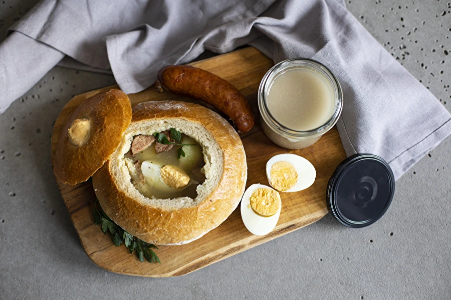 Browin Przepiśnik - Żur caseiro em pão de fermentação natural